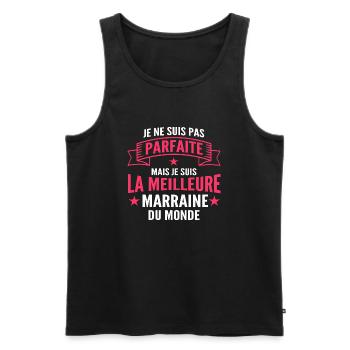la meilleure marraine du monde - Débardeur bio Premium Homme - noir - Devant - Michal (187cm)