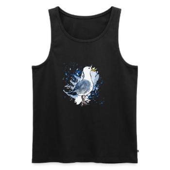 ich geh dann mal - Männer Premium Bio Tank Top - Schwarz - Vorne - Michal (187cm)