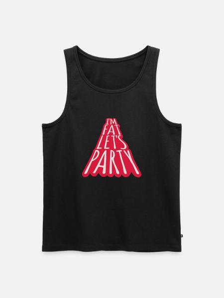 at the fat lets party - Men's Premium Organic Tank Top - black