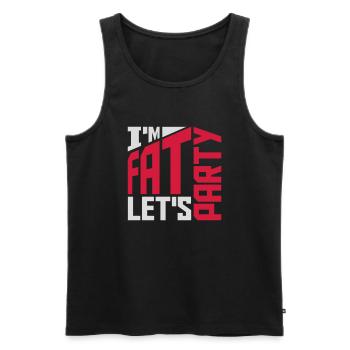 im fat lets party - Männer Premium Bio Tank Top - Schwarz - Vorne - AI Model Male 178 light (178cm)