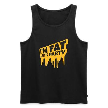 im fat lets party - Männer Premium Bio Tank Top - Schwarz - Vorne - AI Model Male 178 light (178cm)