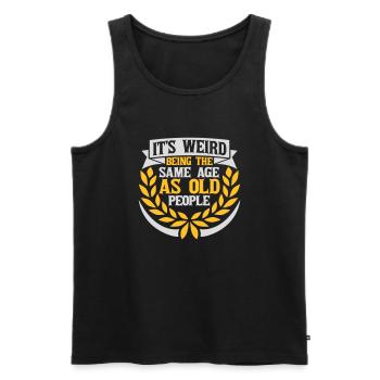 being old people age - Männer Premium Bio Tank Top - Schwarz - Vorne - Michal (187cm)