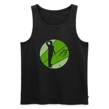 golf golfsport golfspieler abschlag - Männer Premium Bio Tank Top - Schwarz - Vorne - AI Model Male 178 light (178cm)