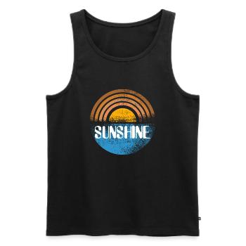 Sunshine - Men's Premium Organic Tank Top - black - Front - AI Model Male 178 light (178cm)