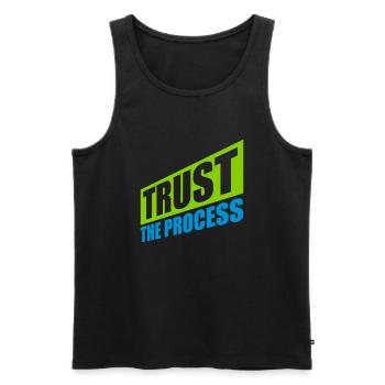 trust the process Quote - Men's Premium Organic Tank Top - black - Front - AI Model Male 178 light (178cm)