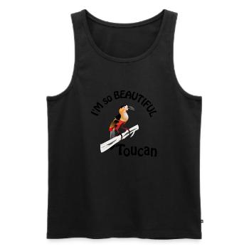 toucan - Men's Premium Organic Tank Top - black - Front - AI Model Male 178 light (178cm)