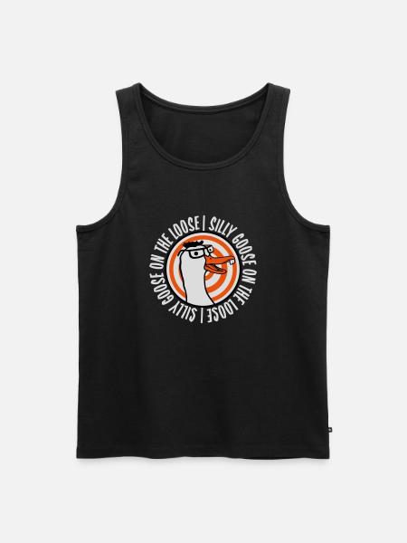 goose on the loose - Men's Premium Organic Tank Top - black