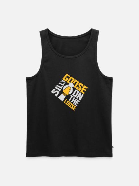 goose on the loose - Men's Premium Organic Tank Top - black
