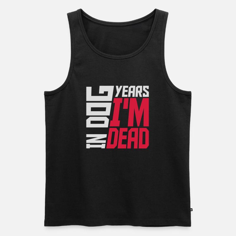 in dog years Dead - Männer Premium Bio Tank Top - Schwarz