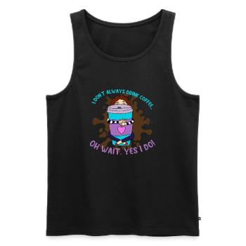 CoffeeLady - Men's Premium Organic Tank Top - black - Front - AI Model Male 178 light (178cm)