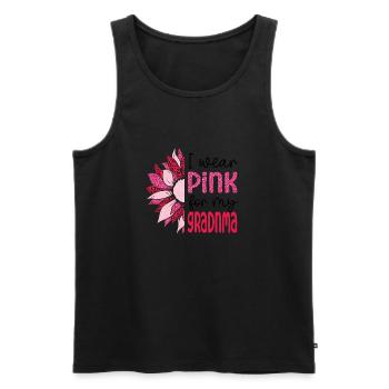 Rettet die Tölpel-Oma - Männer Premium Bio Tank Top - Schwarz - Vorne - AI Model Male 178 light (178cm)