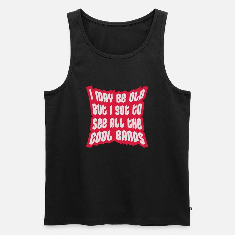 I may be old - Männer Premium Bio Tank Top - Schwarz