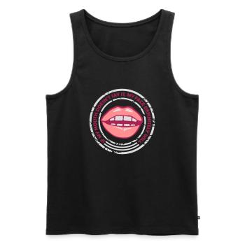 my face definitely will - Männer Premium Bio Tank Top - Schwarz - Vorne - Michal (187cm)