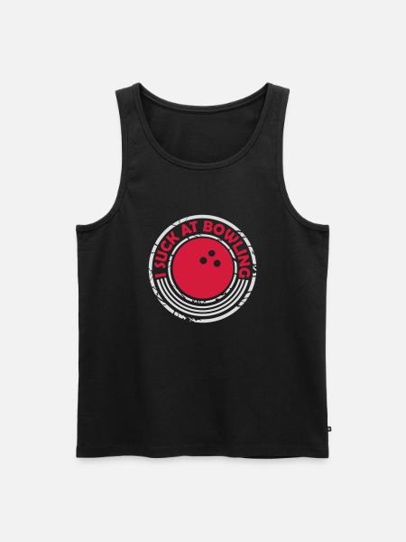 I suck at bowling - Men's Premium Organic Tank Top - black