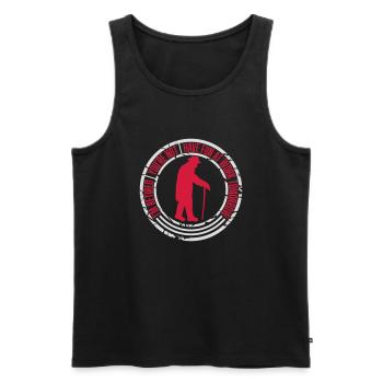 have fun at work - Men's Premium Organic Tank Top - black - Front - AI Model Male 178 light (178cm)