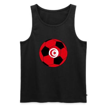 Football Tunisie - Débardeur bio Premium Homme - noir - Devant - Michal (187cm)