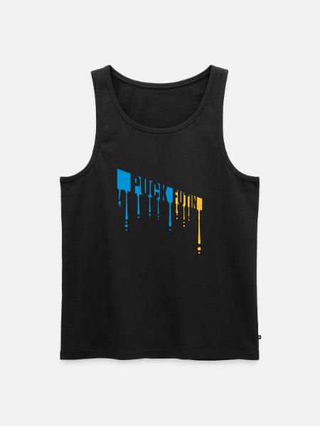 puck futin logo design - Men's Premium Organic Tank Top - black