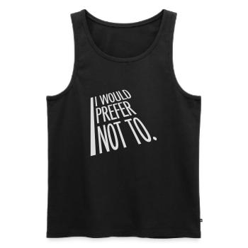 Je préfère ne pas - Débardeur bio Premium Homme - noir - Devant - Michal (187cm)