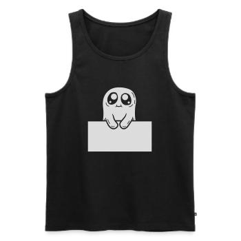 Süßer Geist zeigt Schild - Männer Premium Bio Tank Top - Schwarz - Vorne - Michal (187cm)