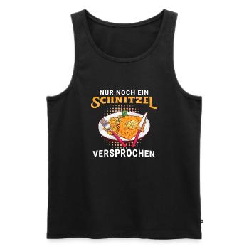 Nur noch ein Schnitzel versprochen - Männer Premium Bio Tank Top - Schwarz - Vorne - Michal (187cm)