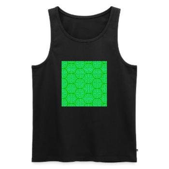 Chinesisches Muster - Männer Premium Bio Tank Top - Schwarz - Vorne - Michal (187cm)