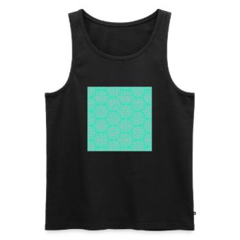Chinesisches Muster - Männer Premium Bio Tank Top - Schwarz - Vorne - Michal (187cm)