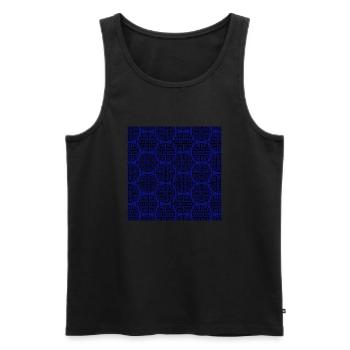 Chinesisches Muster - Männer Premium Bio Tank Top - Schwarz - Vorne - Michal (187cm)