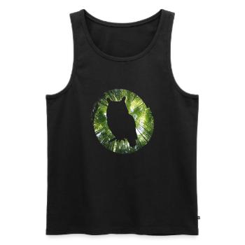 Sea Water Beach - Men's Premium Organic Tank Top - black - Front - AI Model Male 178 light (178cm)