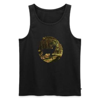 Plage d’eau de mer - Débardeur bio Premium Homme - noir - Devant - Michal (187cm)