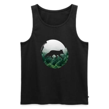 Sea Water Beach - Men's Premium Organic Tank Top - black - Front - AI Model Male 178 light (178cm)