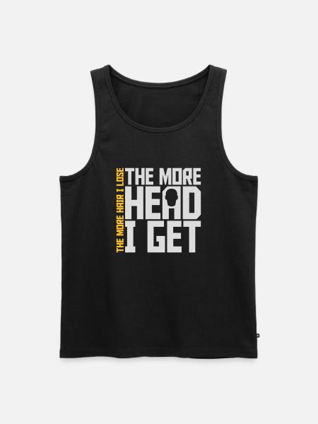 I get more head - Men's Premium Organic Tank Top - black