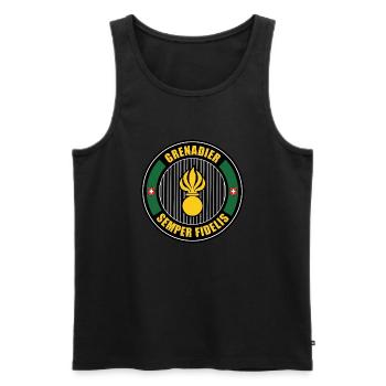 Grenadier - Männer Premium Bio Tank Top - Schwarz - Vorne - Michal (187cm)