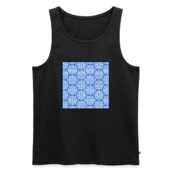 Chinesisches Muster - Männer Premium Bio Tank Top - Schwarz - Vorne - Michal (187cm)