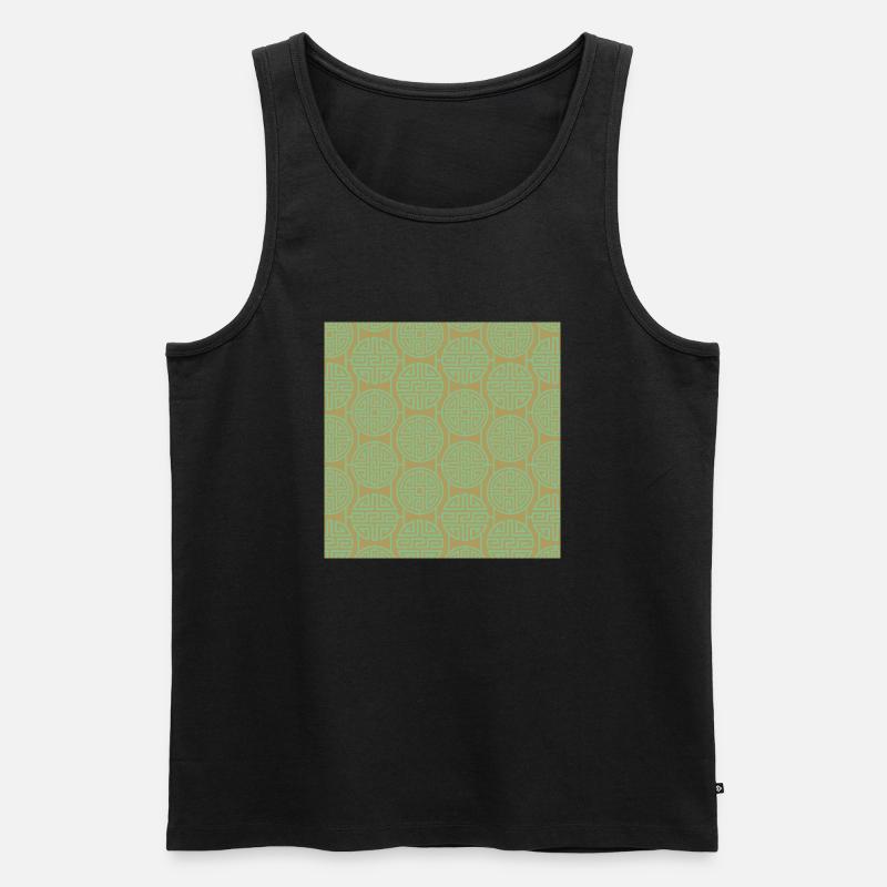 Chinesisches Muster - Männer Premium Bio Tank Top - Schwarz