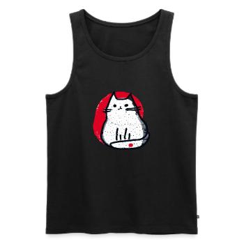 Katzen Japan - Männer Premium Bio Tank Top - Schwarz - Vorne - AI Model Male 178 light (178cm)