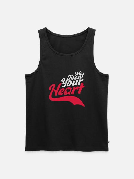 Mr steal your heart - Men's Premium Organic Tank Top - black