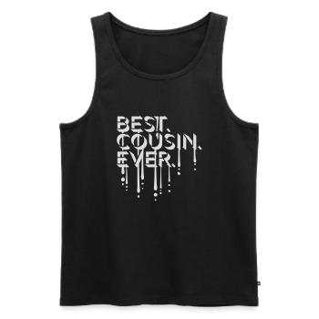 best cousin ever quote - Men's Premium Organic Tank Top - black - Front - Michal (187cm)