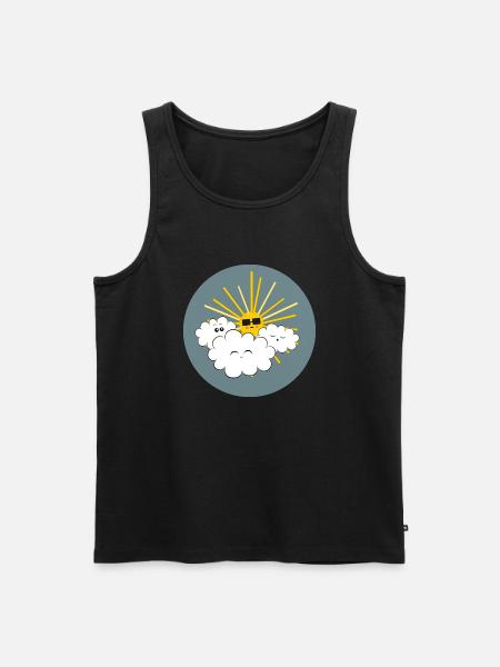 Sonne & Wolken *** - Männer Premium Bio Tank Top - Schwarz