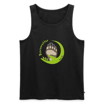Bärenretter Logo colored - Men's Premium Organic Tank Top - black - Front - AI Model Male 178 light (178cm)