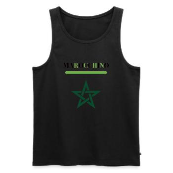 MAROCCHINO 2 - Débardeur bio Premium Homme - noir - Devant - Michal (187cm)
