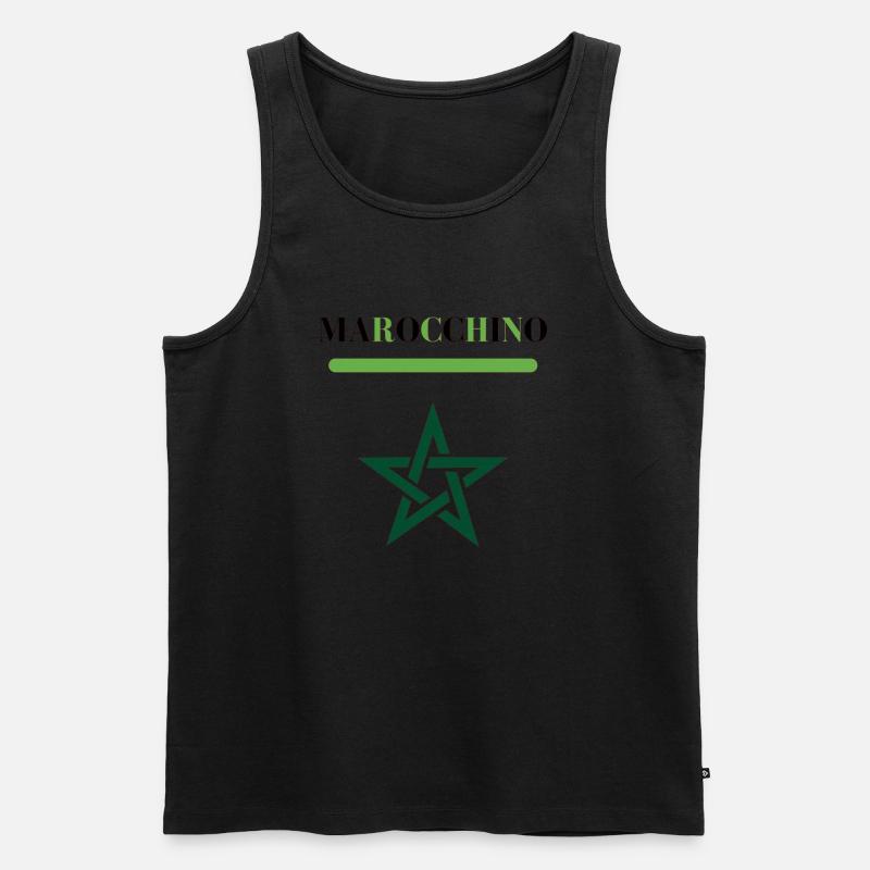 MAROCCHINO 2 - Männer Premium Bio Tank Top - Schwarz