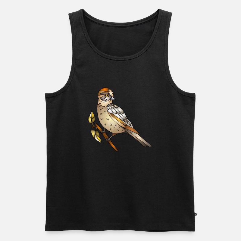 Vogel - Männer Premium Bio Tank Top - Schwarz