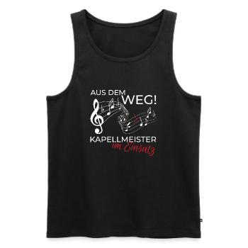 Kapellmeister Dirigent Shirt Spruch Geschenk - Männer Premium Bio Tank Top - Schwarz - Vorne - Michal (187cm)