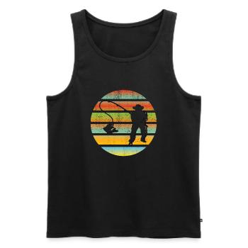 Fishing Fishing Fishing Fishing Fishing Hook - Men's Premium Organic Tank Top - black - Front - Michal (187cm)