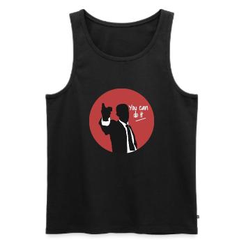 You Can Do It ! Motivation business, réussite - Débardeur bio Premium Homme - noir - Devant - AI Model Male 178 light (178cm)