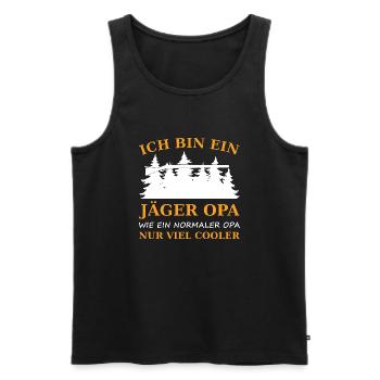 Jäger opa - Männer Premium Bio Tank Top - Schwarz - Vorne - Michal (187cm)
