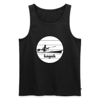 Kayak Water Sports - Men's Premium Organic Tank Top - black - Front - AI Model Male 178 light (178cm)
