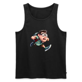 Pixelated Pals - Men's Premium Organic Tank Top - black - Front - AI Model Male 178 light (178cm)
