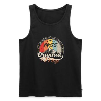 May 1955 | Vintage 1955 Anniversary | May 1955 - Men's Premium Organic Tank Top - black - Front - Michal (187cm)