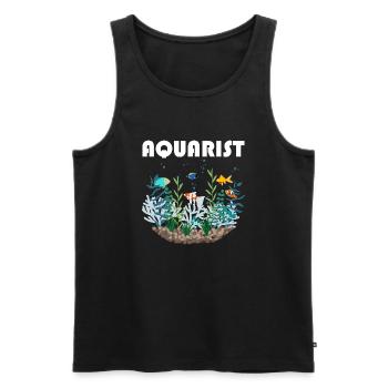 Aquarist Life Fish Keeping Aquarium Owner - Men's Premium Organic Tank Top - black - Front - Michal (187cm)